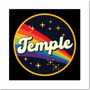 Temple // Rainbow In Space Vintage Style Posters and Art